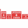 Lifeguard Station Sign -Swimming Gear Shop 18127