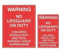 Warning No Children Without Supervision Sign