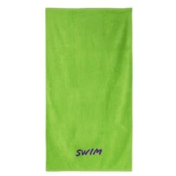 Swim Towel -Swimming Gear Shop 3896sw front lime green 3