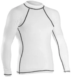 RISE Solid Long Sleeve Rashguard -Swimming Gear Shop 501ls front white