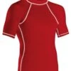 RISE Solid Short Sleeve Rashguard 1 RISE Solid Short Sleeve Rashguard -Swimming Gear Shop 501ss front red