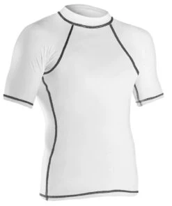 RISE Solid Short Sleeve Rashguard -Swimming Gear Shop 501ss front white