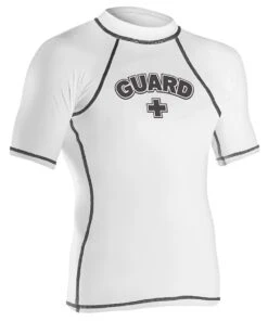 RISE Guard Short Sleeve Rashguard -Swimming Gear Shop 501ssl front white