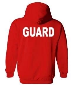 Guard Hooded Sweatshirt -Swimming Gear Shop 605hcl red back 1