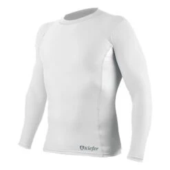 Kiefer 2 Tone Unisex Long Sleeve Rash Guard -Swimming Gear Shop 900608 rashguard white