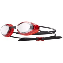 TYR Black Hawk Racing Mirrored Goggles -Swimming Gear Shop lgbhm silver red 1
