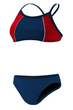 RISE Solid Poly Splice Bikini -Swimming Gear Shop lgs23 front navy red1