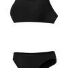 RISE Solid Poly Workout Bikini 1 RISE Solid Poly Workout Bikini -Swimming Gear Shop lgs26 front black1