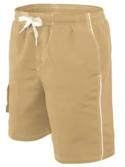 RISE Solid Male Flex Short -Swimming Gear Shop lgs30s front khaki
