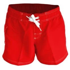 RISE Solid Female Flex Short -Swimming Gear Shop lgs33s red front