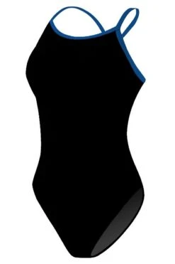 RISE Solid Poly Color Trim H-Back 10 RISE Solid Poly Color Trim H-Back -Swimming Gear Shop lgs64 front blk royal 1