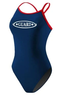 RISE Guard Poly Color Trim H-Back -Swimming Gear Shop lgs64gu front navy red