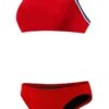 Rise Solid Poly Tri Color Bikini 1 Rise Solid Poly Tri Color Bikini -Swimming Gear Shop lgs82 front red 1