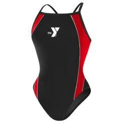 YMCA Splice H-Back -Swimming Gear Shop ymcalgs16 black red nologo