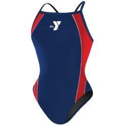 YMCA Splice H-Back -Swimming Gear Shop ymcalgs16 navyred nologo